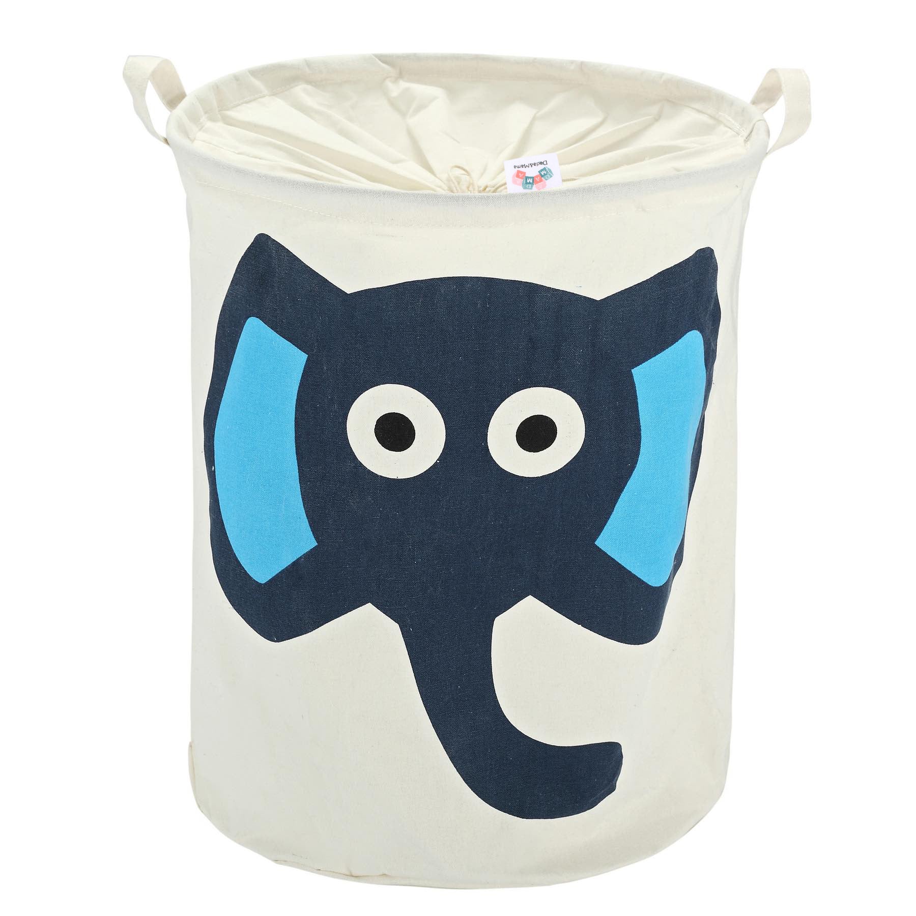 Printed Elephant Baby Laundry Basket