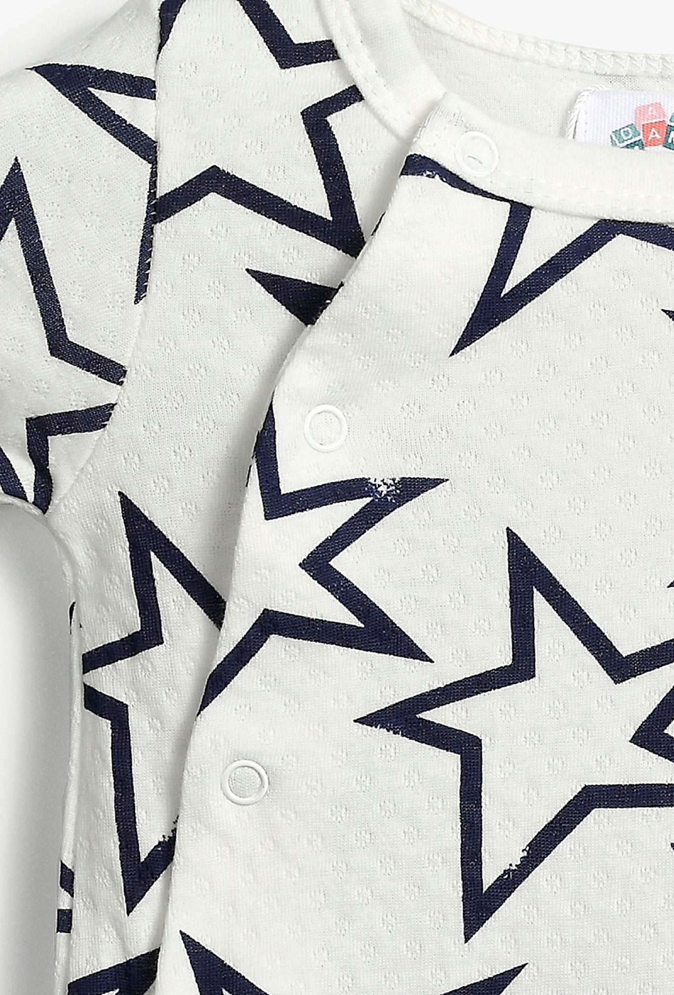 Stars Printed White Onesie for Baby Boy and Baby Girl