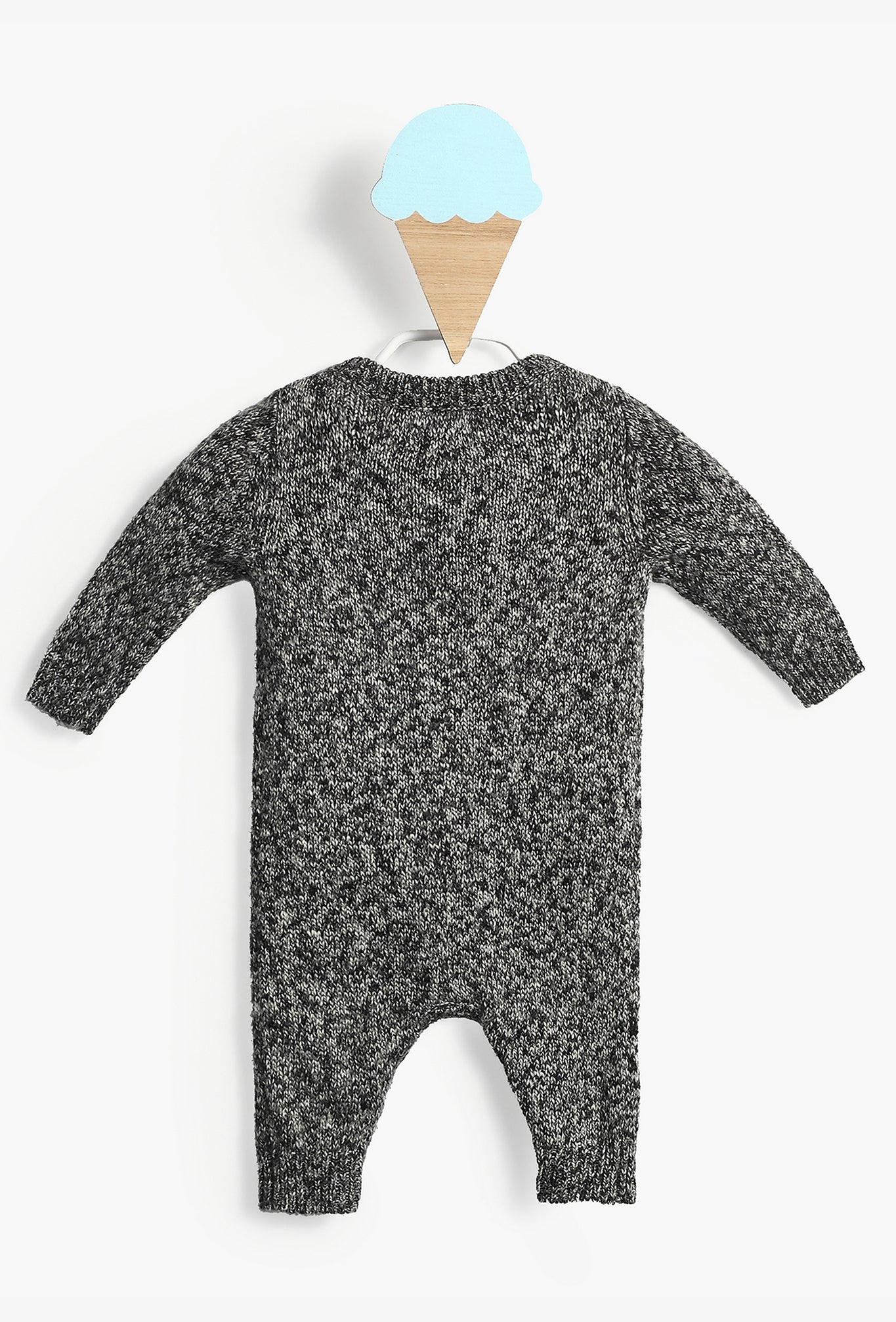 Baby Boy Grey Knit Onesie