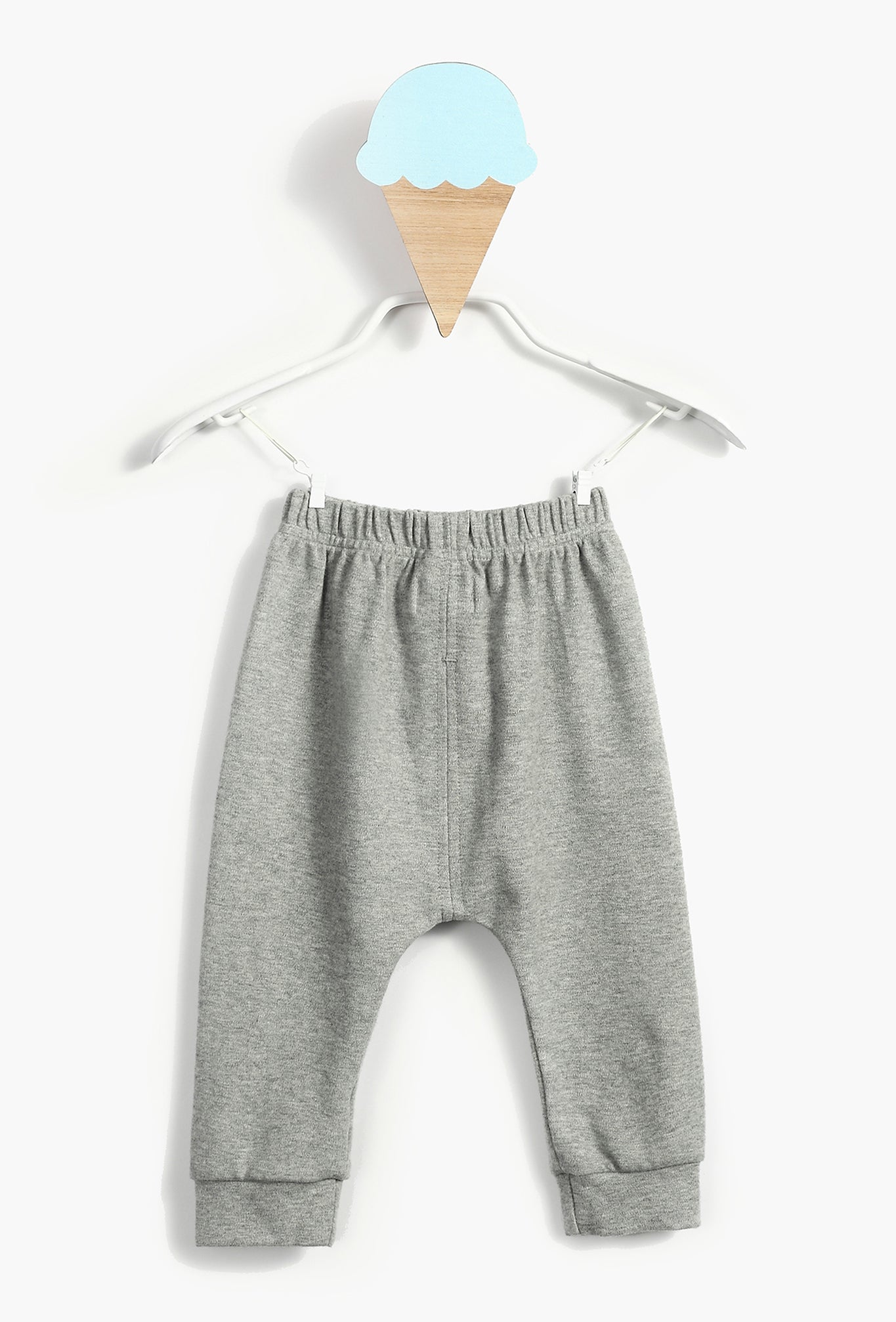  Baby Boy Grey Sweatpants with Knee Patches 