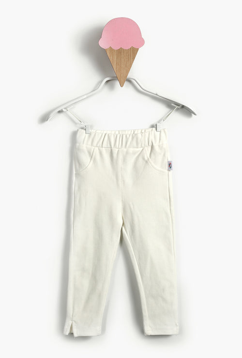 Baby Girl White Tailored Rainbow Pants