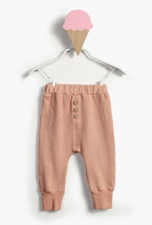 Pink Baby Girl Knit Leggings