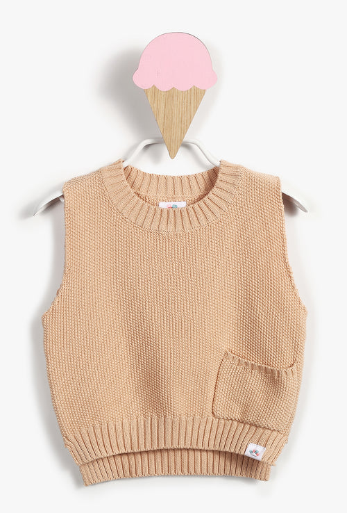 sleeveless knit vest