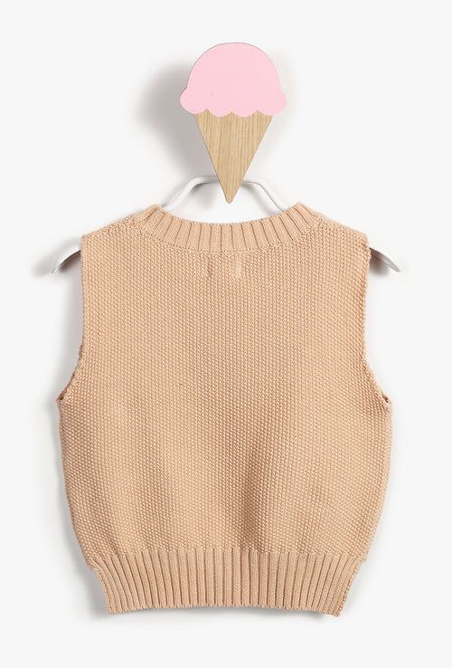 sleeveless knit vest