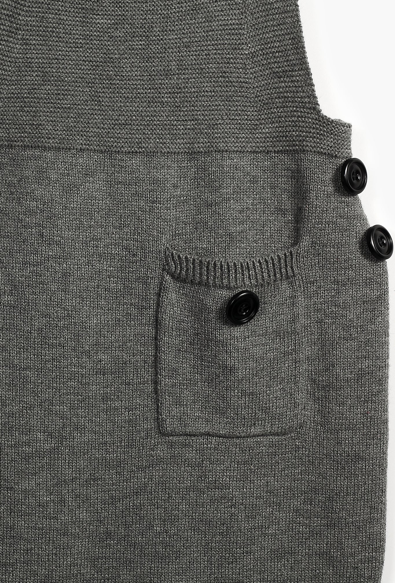 Grey Olivia Knit Overall for Baby Girl
