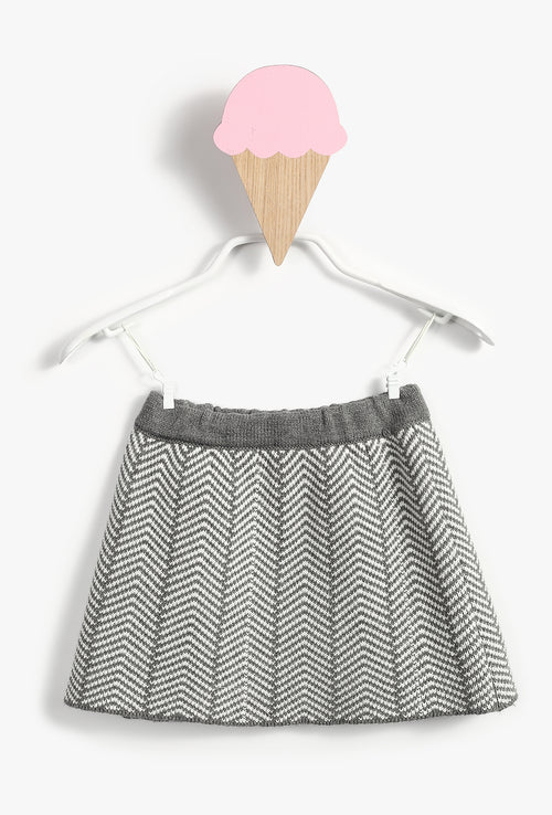 Knit Grey Baby Girl Skirt