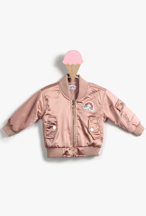 Pink Lady bomber Baby Girl Jacket