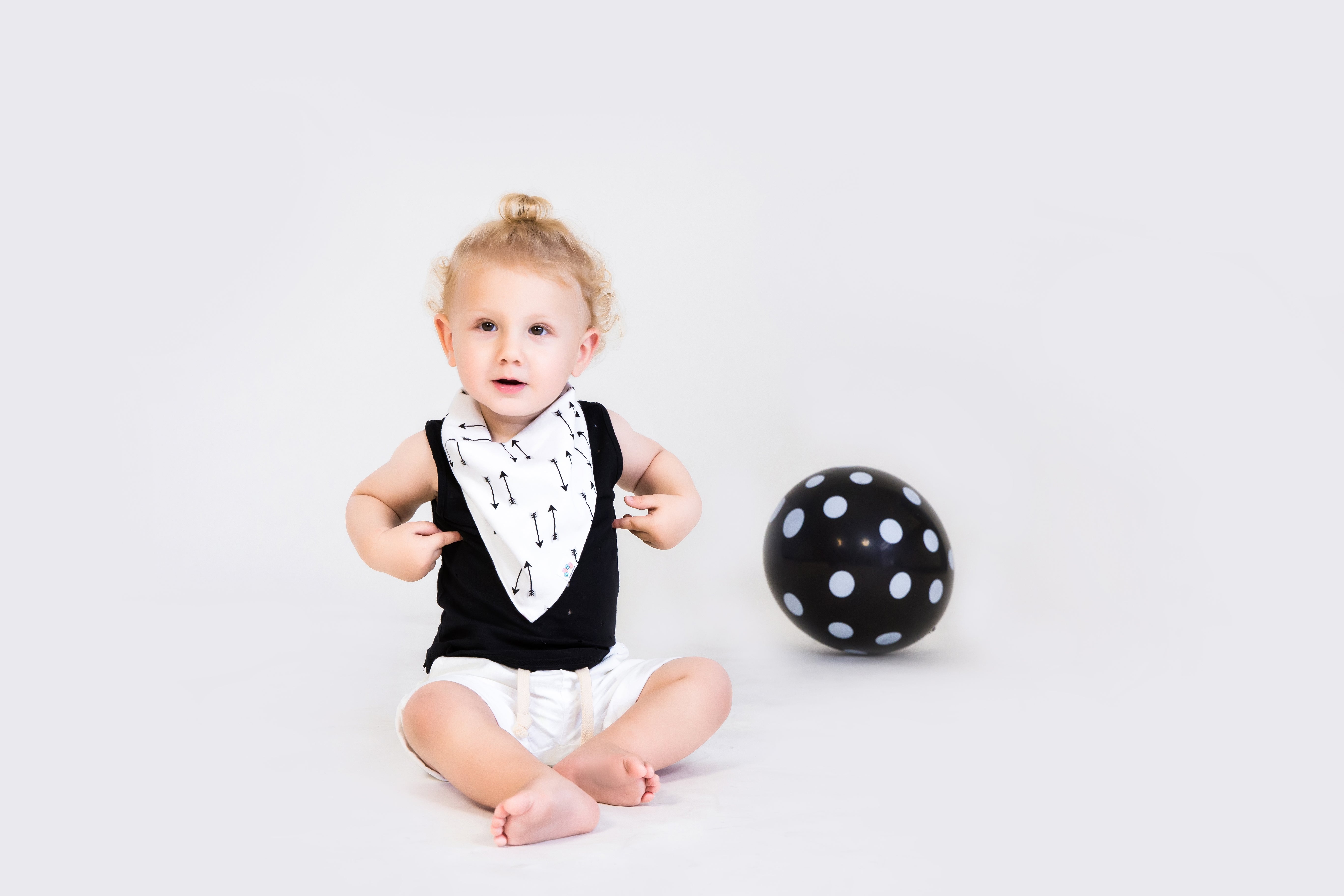 Black Sleeveless Muscle Top for baby Boy