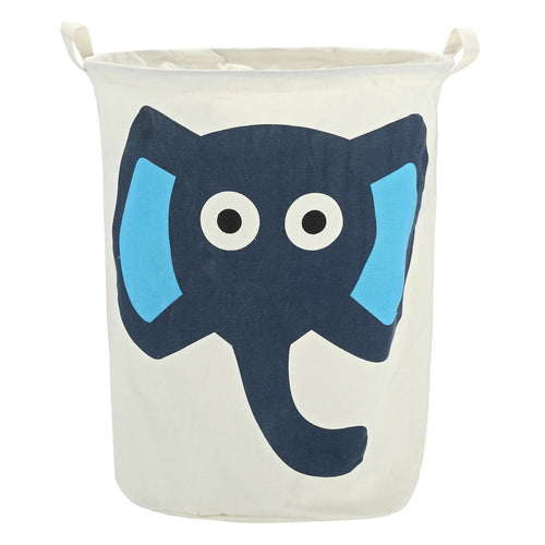 Baby Laundry Basket With Printed Elephant