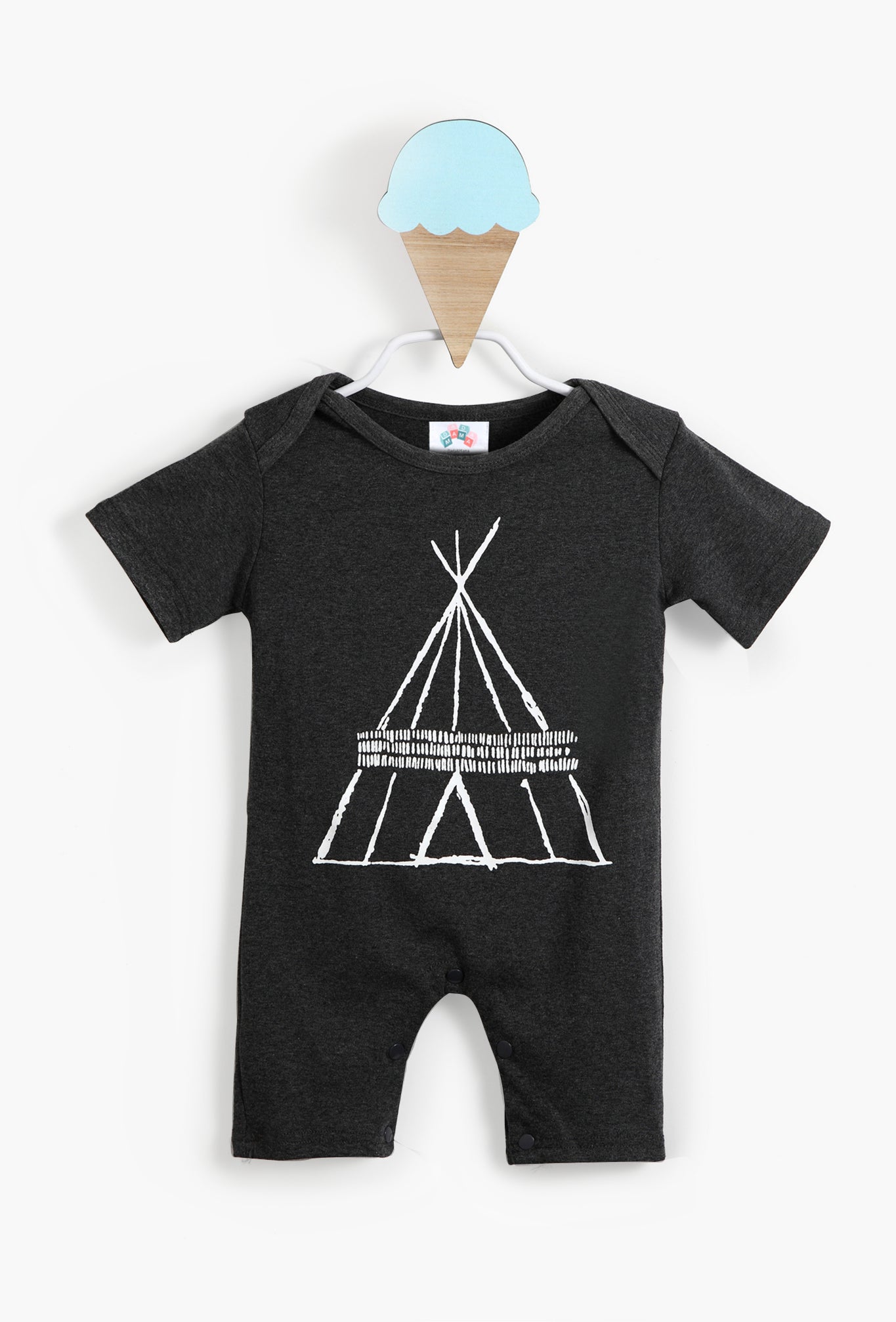 Grey Baby Boy Indian tent Onesie 